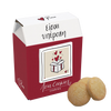 Red and white cookie box with 'Love Cookies' branding and two cookies on a white background