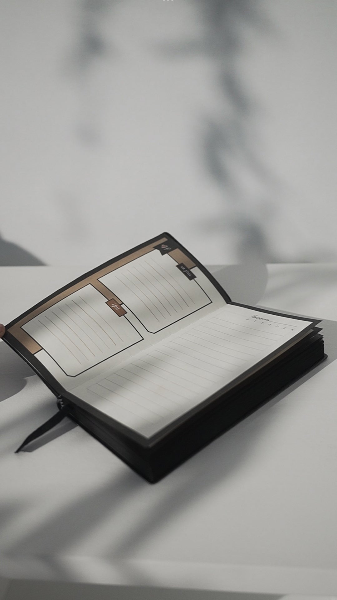 Black Planner with Leather Case / Her