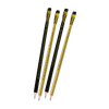 Pencil with Eraser Black - Gold (4 designs)