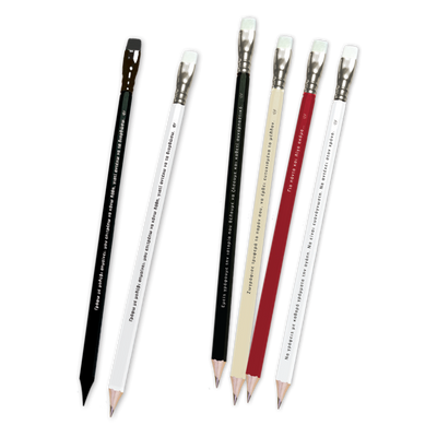 Pencil with Eraser (6 designs)